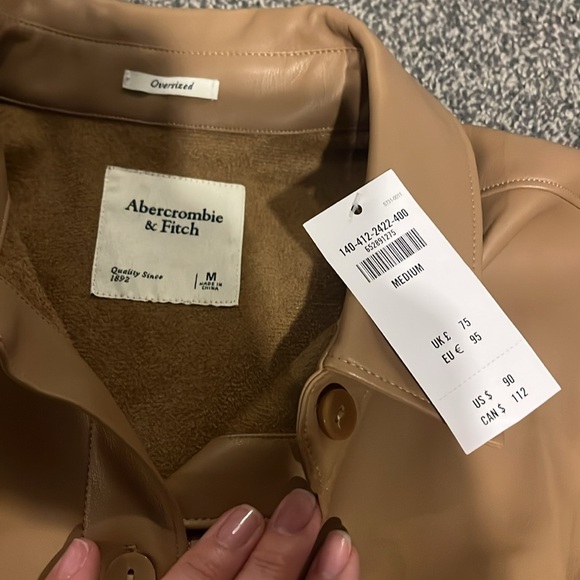 Abercrombie & Fitch Faux Leather Top (M) FINAL SALE - Picture 2 of 3